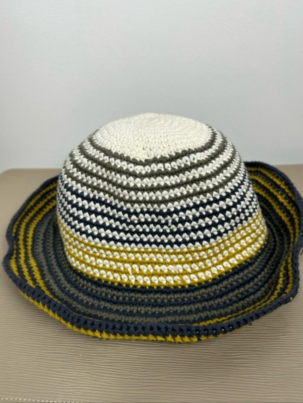 Zara Striped Crochet Bucket Hat